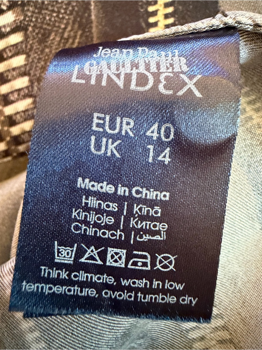 Jean Paul Gaulthier for Lindex black grey Zipper print dress Size EU 40 US 6 8 - Picture 6 of 7